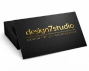 Metallic foil business cards with raised foil, gold foil, or silver foil finish for premium branding