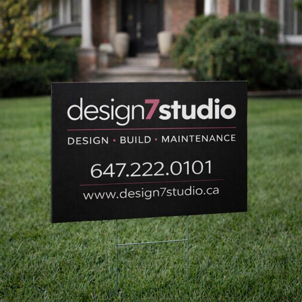 Plus Sign Turf Small Lawn Signs Toronto | H-Wire & Lawn Bag Signs - Print Plus Sign